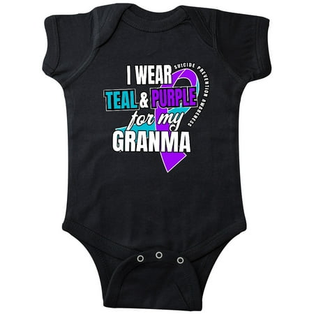 

Inktastic Suicide Prevention I Wear Teal and Purple for My Granma Gift Baby Boy or Baby Girl Bodysuit