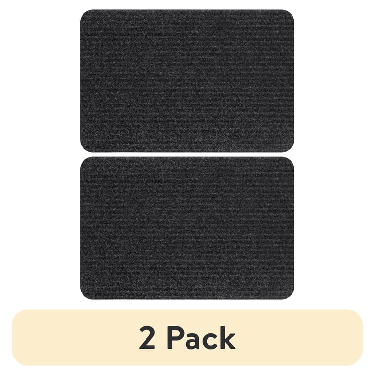 Mainstays Tri-Rib Doormat, Charcoal, 20" x 30" (2-Pack) photo 1