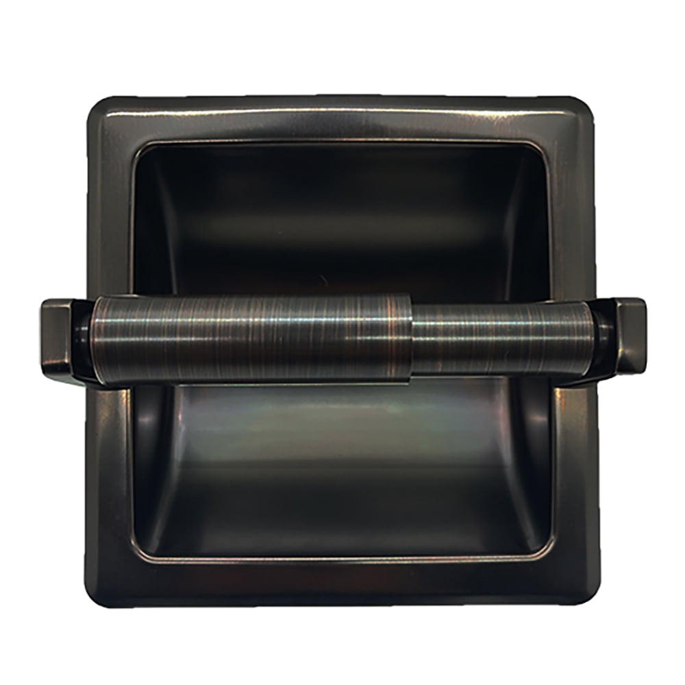 ARISTA Recessed Toilet Paper Holder with Mounting Plate in Oil-Rubbed Bronze