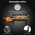 thumbnail image 3 of BBQ Charcoal Grill, Outdoor Patio Barbecue Cooker with Offset Smoker, Wheels and Tray for Balcony Picnics, Party and Camping, 3 of 21