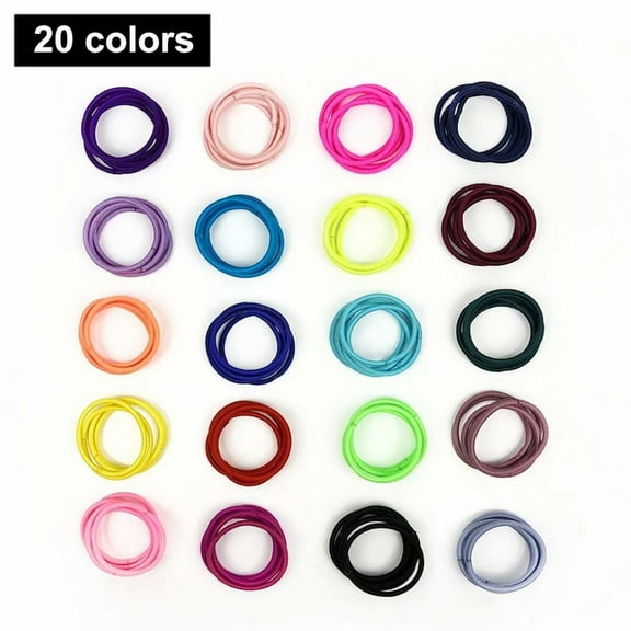Artrylin 180 Pieces Multicolor Baby Girls Hair Ties No Crease 2cm Hair Bands Ponytail Holders for Baby Girls Infants Toddlers(Random Color )
