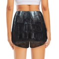 thumbnail image 4 of Running Shorts for Women, Gloomy Mansion Forest Scene Workout Athletic Shorts with Pockets, Lounge Yoga Shorts Women, 4 of 7