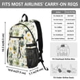 thumbnail image 3 of JIALIOU 14" Laptop Backpack Waterproof Airline Approved Stylish Casual Daypack for Travel Business College Work, Watercolor Gnomes in Clover Fields, 3 of 8