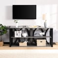thumbnail image 2 of 3 Storage Console Table, 72.46 Inch. Black Industrial Style For Living Room, Entryway, Hallway. Spacious & Stable Build Entry Long Table With Corridor, Office. Top, 2 of 6