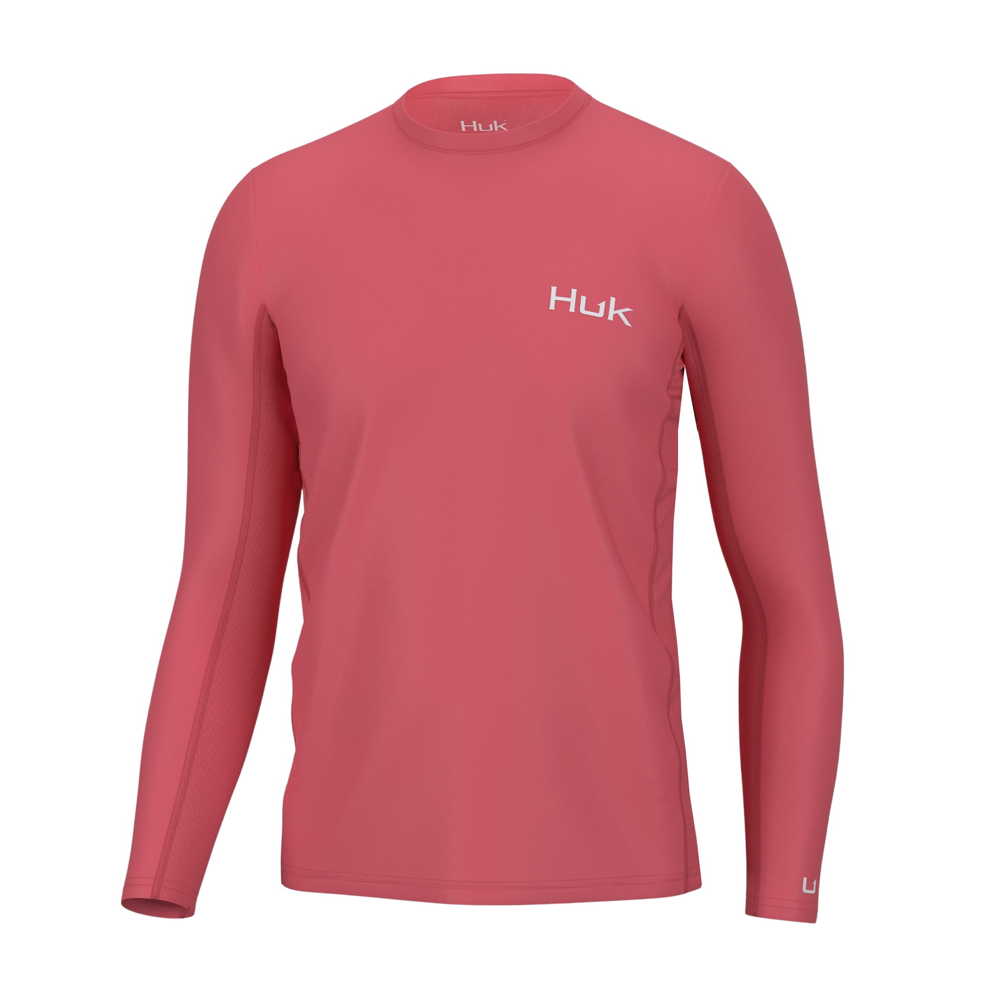 HUK Men Icon X Long Sleeve Performance Fishing Shirt – Sunwashed Red – XXL