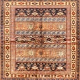 thumbnail image 1 of Ahgly Company Machine Washable Indoor Square Traditional Sandy Brown Area Rugs, 7' Square, 1 of 7
