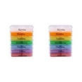 thumbnail image 1 of ziyahi Weekly Pill Box Colorful 7-day Daily Dispenser with 28 Grids Multi-Color 6*4*1.5Cm 2Set, 1 of 6