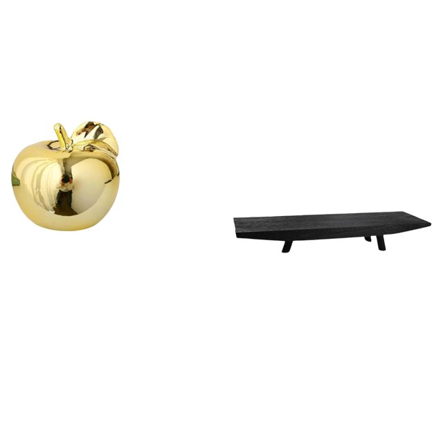 Escultura De Fruta De Cerámica, Adorno Para Porches, Restaurantes, Oficinas, Con Bandeja De Madera, Cuenco Decorativo Rústico Multiusos Para Servir Aperitivos, Decoración Del Hogar.