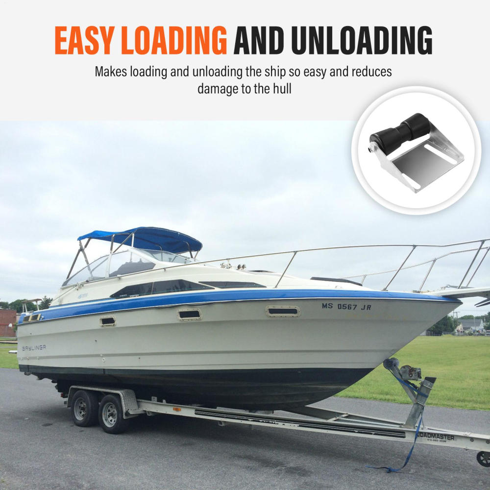Flroha Boat Trailer Roller 12-Inch Boat Trailer Assembly Kit Heavy Duty Support Stand for Small Yachts Commercial Vessels Kayaks Rafts