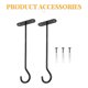 thumbnail image 3 of BESTYASH 2Ud Soportes Resistentes Para Macetas Colgantes De Metal Negro Para Jardín, 3 of 8