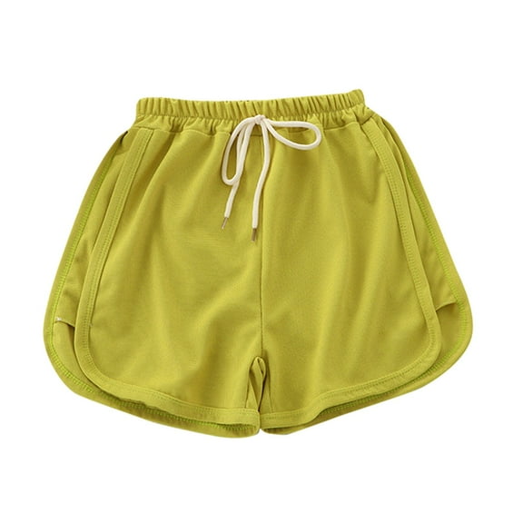 Mercatoo Kids Girls Summer Shorts Thin Solid Mid Waist Fashion Lace Up Shorts Toddler Girls Cartwheel Sport Casual Shorts