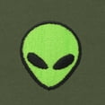 thumbnail image 2 of Dalix Alien Embroidered Zip Hoodie Fleece Long Sleeve Pocket Warm Soft Mens in Military Green 2XL XX-Large, 2 of 5