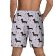 thumbnail image 4 of Balery Dachshund Dog Mens Swim Trunks Swim Shorts for Men Quick Dry Inseam Beach Shorts with Compression Liner Pocket-, 4 of 9