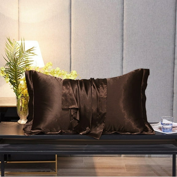 Tupukom Silk Pillowcase with Zipper Ultra Smooth and Soft Breathable Cooling Silk Satin Pillowcase Gifts for Women Men Mother's Day Gifts Summer Essentials