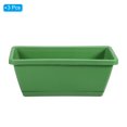 thumbnail image 3 of Unique Bargains 14.1'x6.7'x5.3' Rectangular Window Box Planter Plastic Pots with Tray, Light Green 3 Pack, 3 of 8
