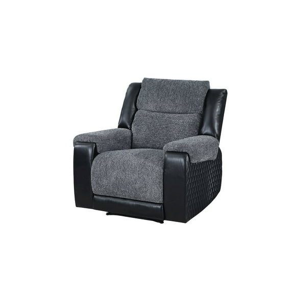 Global Furniture USA U5914 Gray/Black Fabric Recliner