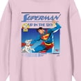 thumbnail image 5 of Superman 2025 Krypto & Superman Comic Art Adult Cradle Pink Crew Neck Long Sleeve Sweatshirt-Large, 5 of 5