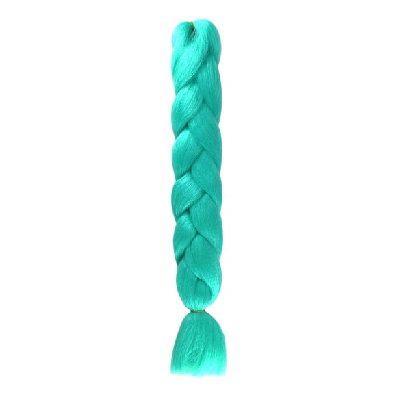 EGNMCR Wigs Human Hair 24 Inch Large Braid Luminous Fluorescent Large Braid Brown toupee