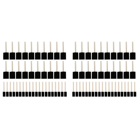 80 Pcs Foam Sponge Paint Brush Wood Handle Paint Brush Set Painting Tool for Acrylics Stains Varnishes Art Supplies