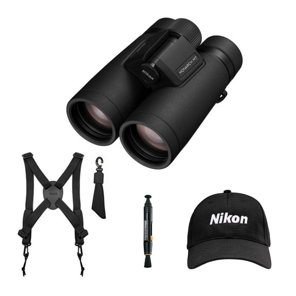 Nikon Monarch M7 8x42 Binoculars with Hat and Accessory Bundle