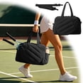 thumbnail image 2 of Tennis Bag Carry Weekender Duffel Organizer for Men Women, Sturdy Polyester Pickleball Bag with Shoe Compartment and Wet Pocket, Sports Duffel Gear Bag for Court, Sport Bags, Black, 2 of 5