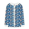 thumbnail image 5 of Cárdigan informal de punto con estampado navideño para mujer, chaqueta con botones y abrigo para mujer, 5 of 5