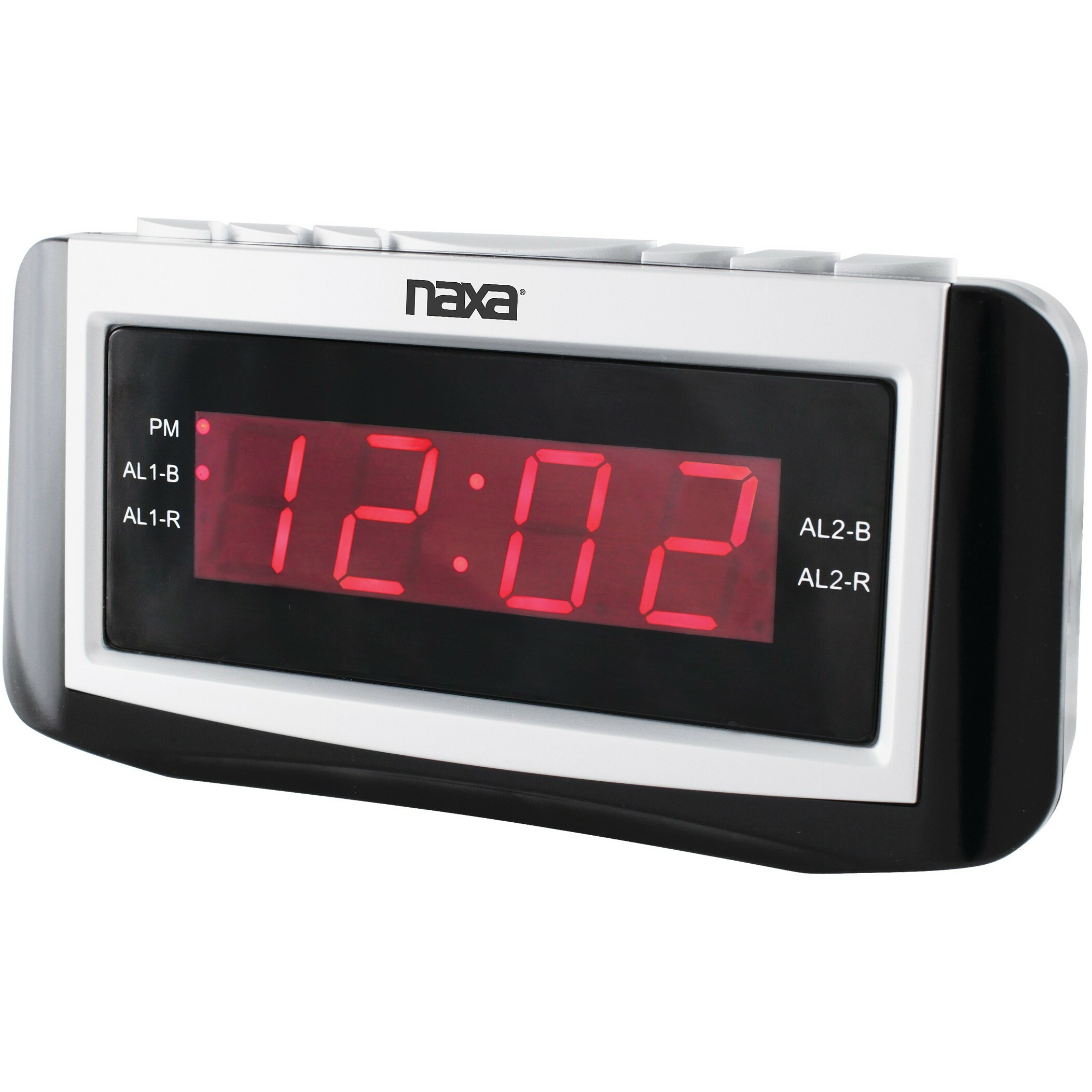 Naxa NRC171 PLL Digital Alarm Clock with AMFM Radio Snooze and Large