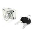thumbnail image 1 of Unique Bargains Home Cupboard Cabinet Security Silver Tone Cylinder Drawer Lock w 2 Keys, 1 of 2