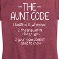 thumbnail image 3 of Instant Message - The Aunt Code - Women's Short Sleeve Graphic T-Shirt, 3 of 6
