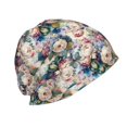 thumbnail image 3 of Xecao Colorful Flowers Print Knit Hat,Winter Beanie for Men Women, Beanie Soft Warm Ski Stocking Cuffed Cap, 3 of 7