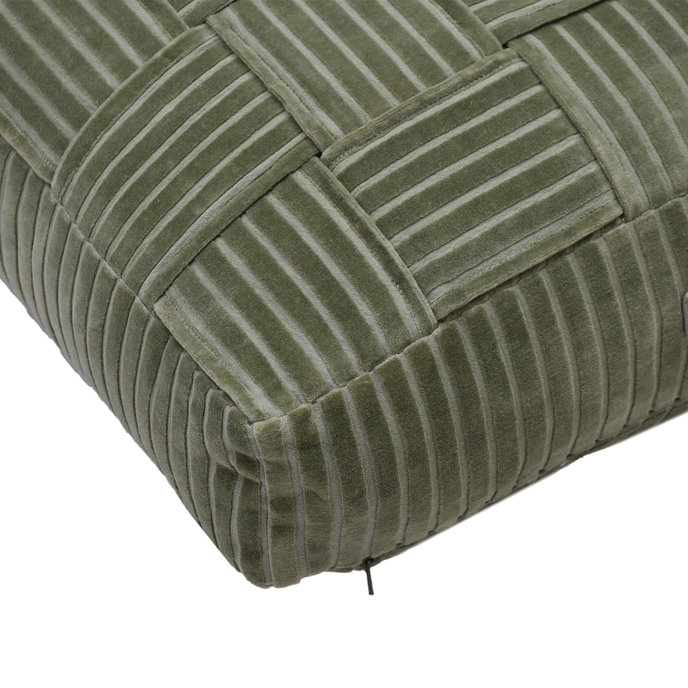 Better Homes & Gardens Velvet Woven Floor Cushion Cover, Dark Cilantro