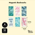 thumbnail image 6 of 12 Pack Magnetic Bookmarks for Women - Inspirational Book Markers for Reading, Book Accessories (Marble), 6 of 10