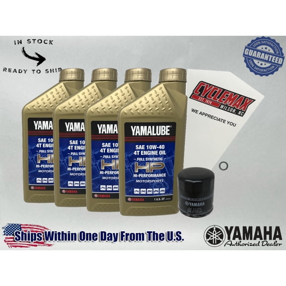 Cyclemax Full-Synthetic Yamalube Oil Change Kit fits 2001-2005 Yamaha FZ1
