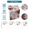 thumbnail image 7 of Hokiten Table Runners 36 Inches Long Dress Scarves, Christmas Balls Farmhouse Kitchen/Dining Table Runner, Short Coffee Tablerunners, Xmas Poinsettia Botanical Red 13x36 Inch, 7 of 7