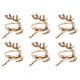 thumbnail image 1 of Juego de 6 anillos para servilletas DENGXMXG forma de ciervo oro rosa, 1 of 5