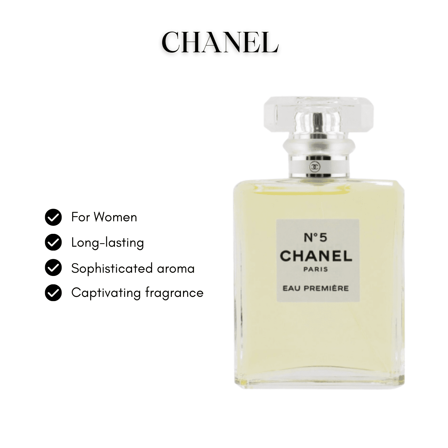 Chanel #5 Eau Premiere Women`s Eau De Parfum Spray 3.4 oz Unboxed