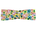 thumbnail image 1 of Geometric Headband, Colorful Retro Squares with Bullseye Vintage Inspirations Abstract Illustration, Elastic and Soft Women's Bandana for Sports and Everyday Use, Grey Red Coconut, by Ambesonne, 1 of 3
