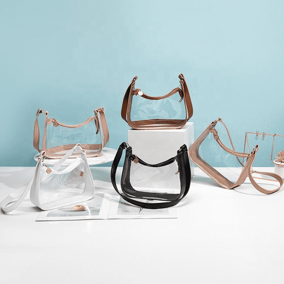 Xycwyp Clear Bag for Stadium Events, Crossbody Transparent Bag for Concerts Sports Events, Purses for Men & Women,Multicolored