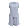 thumbnail image 7 of Bigetiay Women's Crew Neck Tank Top and Shorts Two Piece Set with Pockets, Size M, 7 of 7