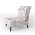 thumbnail image 2 of Designart "Blue and Brown Circle Pattern" Upholstered Patterned Accent Chair and Arm Chair, 2 of 5