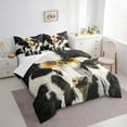 thumbnail image 3 of Erosebridal Highland Cattle Bed in a Bag Twin size, Rustic Sunflower Bedding Twin Size, 3D Animal Bed Set, Lightweight Room Decor, 7 Pieces, 3 of 6
