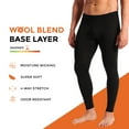 thumbnail image 4 of Avalanche Men's Wool Blend Fitted Base Layer Pant With Fly, 4 of 4