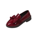 thumbnail image 6 of Xucatan Women's Patent Leather Bow Loafers, Round Toe Closed Toe Low Heel Slip On Shoes with Thick Sole, Cushioned Insole Comfortable Flats, Versatile Casual Office Footwear Gift, 6 of 9