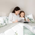 thumbnail image 4 of Manfei Watercolor Letter A Eucalyptus Flower Twin Comforter Sets for Kids Boys and Girls, Botanical Print Bedding Set, Gray Reversible 2 Pieces, 1 Comforter and 1 Pillowcase, 4 of 6