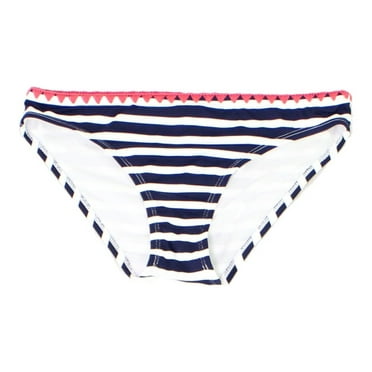 Tommy Bahama Womens Small Thread-Trim Stripe Bikini Bottom