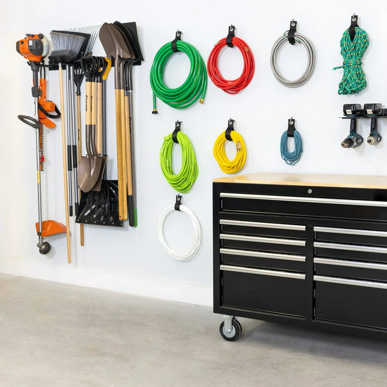 StoreYourBoard Blat Tool Storage Rack, Garage Wall Mount, Garden, Yard, Shovels, Rakes, Brooms, Trimmers, Hoses, and More