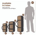 thumbnail image 3 of WHITEDUCK Heavy Duty Canvas Duffel Bag for Men and Women - Foldable Military Army Style Duffel Bag, with Full Length Zipper- Outdoors, Travel, Gym & Storage (Large 30" x 18", Brown & Black), 3 of 6