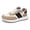 Khaki, variant on Men'S Chunky Platform Sneakers - with Lace-Up Closure, Beige/Black/White Colorway - Lightweight Cushioned Sol Thick Platform Shoes for Everyday, Gym, Formal Events - Breathable Upper & Non-Slip Rubb