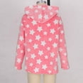 thumbnail image 5 of qolati Toddler Girls Fleece Hoodie Cozy Sherpa Fall Sweatshirt Cute Dots Printed Fuzzy Fluffy Pullover Casual Tops 4-15 Years, 5 of 5