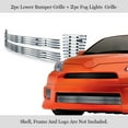 thumbnail image 2 of APS Premium Stainless Steel Silver Horizontal Billet Grille Compatible with Scion XD 2007-2013 Lower Bumper N19-C25566T, 2 of 7